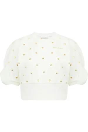 Nina Ricci Sudadera corta con lunares bordados