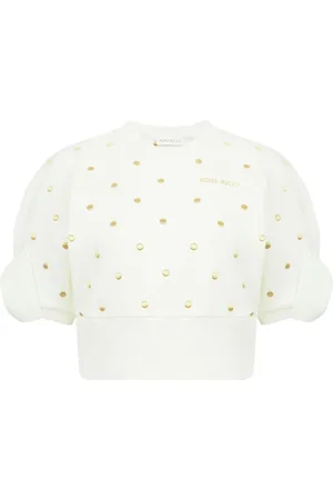 Nina Ricci Sudadera corta con lunares bordados