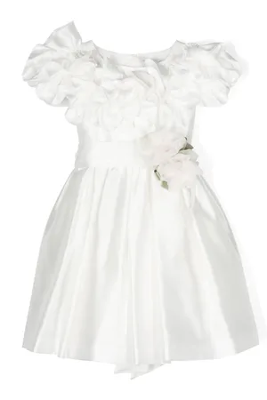 MONNALISA Vestido satinado Venice con detalle de volantes