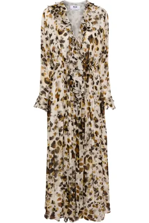 Msgm Vestido con detalle de volantes