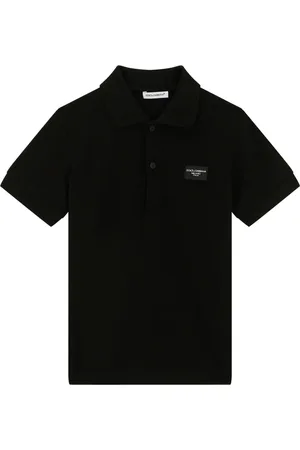 Dolce & Gabbana Playera tipo polo con placa del logo