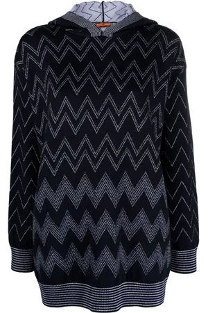 Missoni Hoodie con detalle de lurex y motivo en zigzag
