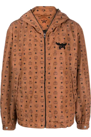 MCM Chamarra con capucha y monograma estampado