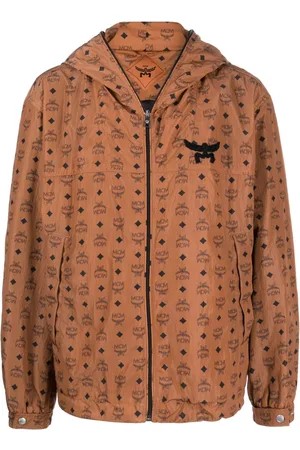 MCM Chamarra con capucha y monograma estampado