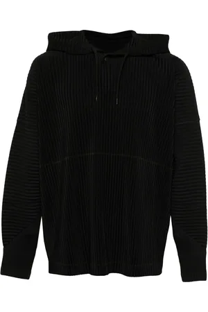 Issey Miyake Hoodie plisada con cordones