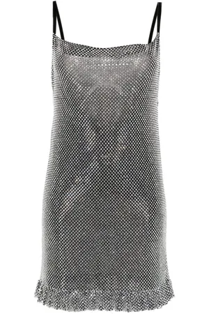 Serafini Vestido corto con detalles de strass