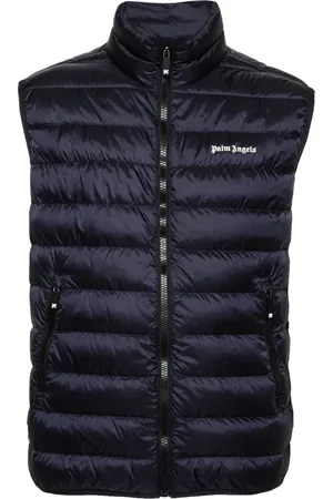 Palm Angels Chaleco capitonado con logo bordado