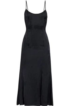 The Attico Vestido midi con logo en jacquard