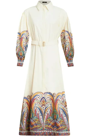 Etro Vestido camisero con estampado de cachemira