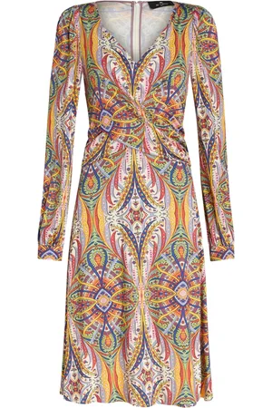 Etro Vestido midi con cuello en V