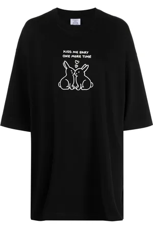 Vetements Playera con eslogan estampado