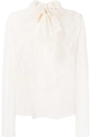 Serafini Blusa con encaje floral