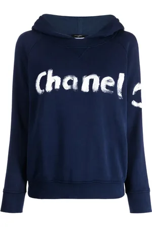 CHANEL Hoodie con logo estampado 2000