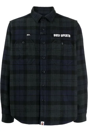 A Bathing Ape Camisa con estampado cuadros