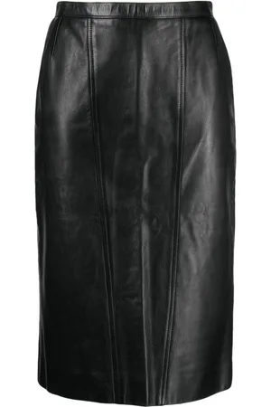 CHANEL Falda midi Coco Mark 1990