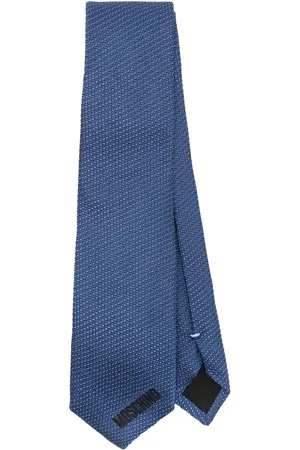 Moschino Corbata de seda texturizada