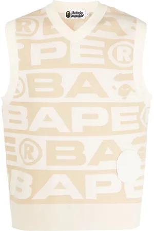 A Bathing Ape Chaleco con logo en intarsia y cuello en V