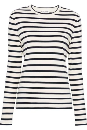 Jil Sander Playera manga larga con motivo de rayas