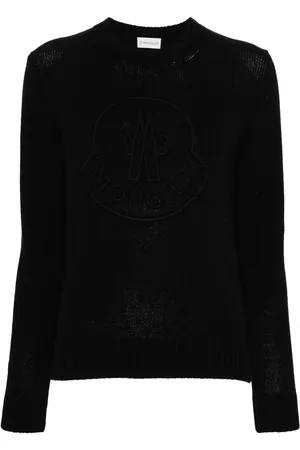 Moncler Suéter con logo bordado y cuello redondo