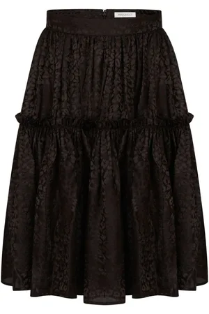 Nina Ricci Falda midi con estampado de leopardo