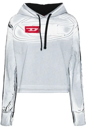 Diesel Hoodie con pintura arrugada