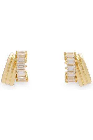Kenneth Jay Lane Aretes con detalles de cristal
