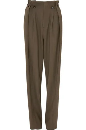 Victoria Beckham Pantalones tapered con pretina fruncida