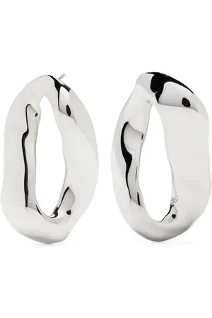 Marni Aretes asimétricos en metal con diseño curvo