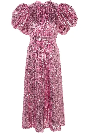 ROTATE Vestido midi con espalda abierta