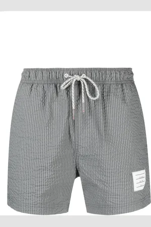 Thom Browne Shorts de playa con motivo de rayas