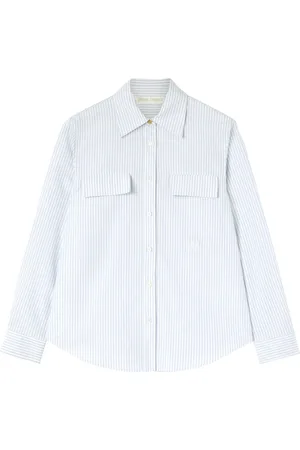 Palm Angels Camisa con rayas estampadas y monograma bordado