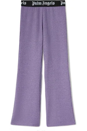 Palm Angels Pants Lurex con logo en la pretina