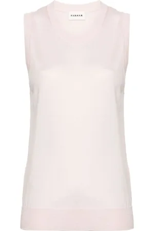 P.A.R.O.S.H. Top de tejido fino con cuello redondo