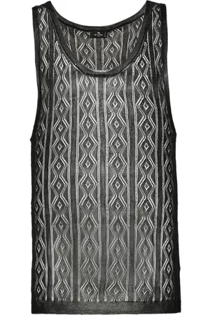 Etro Top de seda de tejido flojo