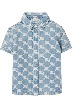 Burberry Camisa de mezclilla con estampado Equestrian Knight