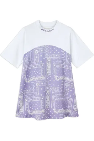Palm Angels Vestido estilo playera Astro Paisley