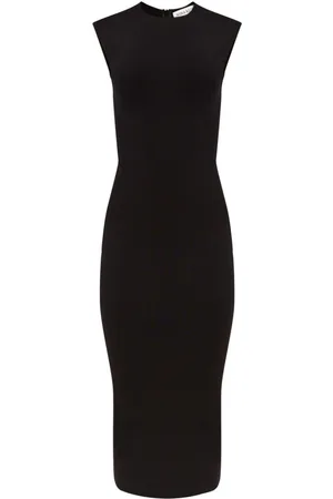 Nina Ricci Vestido midi sin mangas con cuello redondo
