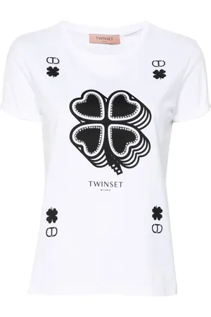 Twin-Set Playera con trébol estampado
