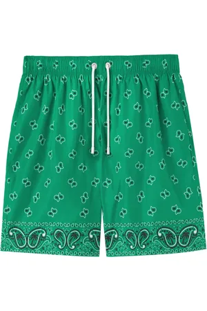Palm Angels Shorts de playa con estampado de cachemira