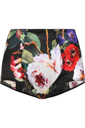 Dolce & Gabbana Calzones de seda con estampado floral