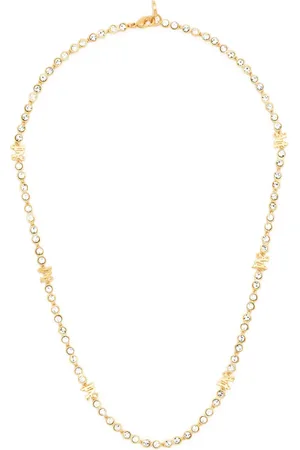 Palm Angels Collar con detalles de cristal y monograma
