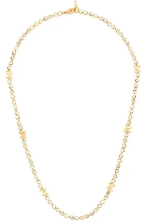 Palm Angels Collar con detalles de cristal y monograma