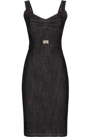 Dolce & Gabbana Vestido midi con placa del logo