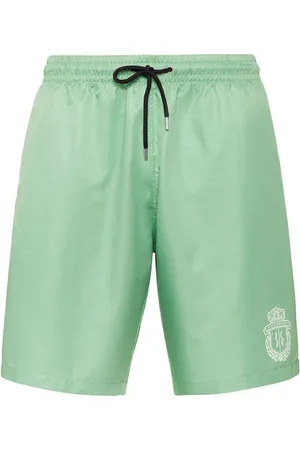 BILLIONAIRE Shorts de playa con cordones y logo estampado