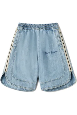 Palm Angels Shorts de tejido chambray