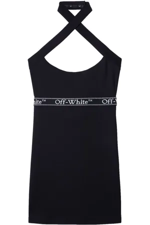 OFF-WHITE Vestido corto con tiras cruzadas