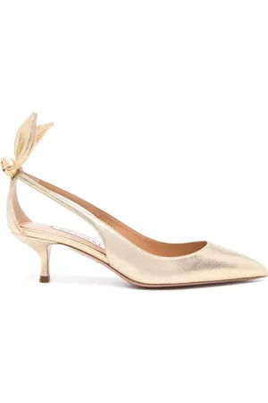 Aquazzura Zapatillas con detalle de moño y tacón de 50mm