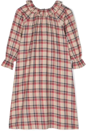 BONPOINT Vestido de noche con estampado de cuadros