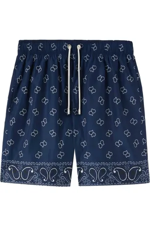 Palm Angels Shorts de playa con estampado de cachemira