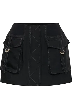 DION LEE Falda corta con bolsillos estilo aviador